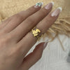 Stainless Steel Five-Petal Flower Ring in Multiple Colors - Image 22