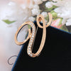 Women Rhinestone Brooch A-Z English Letter Gold Color Metal Pins Crystal Alphabet Jewelry Shirt Clothes Accessories Gift - Image 12