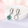 Colorful Cubic Zirconia Huggie Hoop Earrings in Flower Butterfly and Clover Designs - Image 80