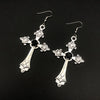 Large Detailed Cross Drill Pendant Jewel Necklace Silver Color Tone Gothic Punk Jewellery Charm Statement Women Gift(Red - Image 8