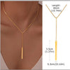 Stainless Steel Lariat Necklace Gold Plated, Dainty Long Necklace Laryered Necklaces For Women Girls, Y Shape Drop Pendant - Image 18