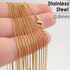 10 Pcs 0.8mm Thin Snake Chain Stainless Steel, Snake Necklace Gold Pvd, Dainty Beading Chain for Women Men - Image 6
