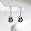 Red Water Droplet Cubic Zirconia Earrings, and Shiny Women's Jewelry Gift Suitable for Daily Holiday Wear - Image 6