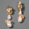 Exaggerated Irregular Alloy Leaves Drop Earrings Baroque Imitation Treasure Earring For Women Jewelry Accessories - Image 4