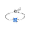 Silver 12 Month Birthday Stone Adjustable Chain Rings For Women Everyday Wear And As Gifts - Image 18