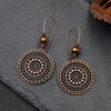 Vintage Ethnic Bohemian Drop Dangle Earrings For Women Wooden Tassel Pearl Beaded Geometric Leaf Flower Round Boho Earrings - Image 5