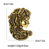 Medusa Brooches for Women 2-color Gold and Silver Lady Pin Office Party Friend Gifts Accessories - Image 8