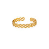 Floral Cuff Bracelet in Stainless Steel with Gold-Tone Finish - Image 7