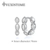 Silver Ear Needle Oval Small Zircon Hoop Earrings Colorful Zircon Gold Earrings for Women Party Jewelry - Image 19