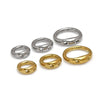 10Pcs Stainless Steel Double Hole Linking Circle Sophisticated Craft Ring Connector Rings with Two Holes for Jewelry Accessories - Image 1