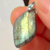 Blue Labradorite Pendant Irregular Shape Bead Stone Orange Necklace for Men Women - Image 22