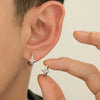 Hip Hop Four-Pointed Star Cross Small Hoop Earrings for Men Women Retro Silver-Color Street Gothic Ear Jewelry Accessories - Image 2