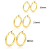 3pair Vintage Twisted Hoop Earrings for Women Gold Plated Stainless Steel Twist Ear Buckle Stackable Circle Hoops Party Jewelry - Image 7