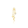 1PC Silver Eight-pointed Star CZ Piercing Earring For Women Tassel Chain Stud Earring Party Jewelry - Image 20
