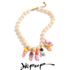 Stylish Unique Handmade Jewelry Glass Imitation Stone Beads Chain Resin Bikini Doll Drop Creative Necklace Accessories - Image 1