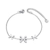 White Zircon Oval Chain Bracelet for Women Gold Color Stainless Steel Bangle Jewelry - Image 9