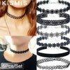 Kismis 6Pcs/Set Black Lace Chokers Necklace Set Vintage Gothic Punk Elastic Necklace Women'S Jewelry 1Sets - Image 1