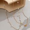 Double Layer Pearl Choker Necklace with Small Heart Pendant - Image 15