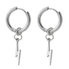 1 Pair Lightning Punk Cool Stainless Steel Piercing Dangle Hanging Men's Earrings for Women Jewelry Gift Y2K - Image 7