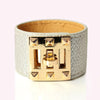 Broadband Punk Rivet PU Leather Bracelet Ladies Adjustable Three-section Buckle Exaggerated Multicolor Women Jewelry - Image 7