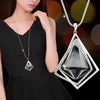 Vintage Geometric Crystal Necklace Pendant For Women Sweater Chain Long Necklace Girl Collar Jewelry - Image 18