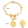 Women Bracelet Stainless Steel Silver/gold Color T bar Flat Line Oval Chain Female Bracelet Jewelry - Image 8