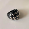 Punk Irregular Riveted Ring Chunky Thick Geometric Ring Smooth Vintage Resin Rings Gifts - Image 1