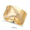 Punk Exaggerated Metal Flaw Bangles For Women Irregular Crystal Cuff Bracelet Manchette Statement Jewelry Accessories Men - Image 2