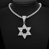 Six-Pointed Star Pendant Necklace with Cuban Chain Options - Image 4