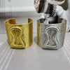 Exaggerated Boutique Metal Plated Cuff Bracelet For Women Jewelry Hand Open Bracelet Accessory - Image 3