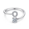 Silver Initial Rings for Women Girls, Adjustable Initial Rings Cubic Zirconia Stackable Alphabet Letter Rings Gift - Image 15