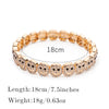 Joldhaf Gold Color Happy Bangle For Women Inlaid Diamond Elastic Bracelets Dice Hand Accessory - Image 2