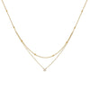 Double-Layer Chain Necklace with Geometric Pendant Options - Image 16