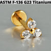 Cz Flower Titanium Cartilage Earrings Stud 16G Internally Threaded Sun Helix Ear Tragus Piercing Jewelry - Image 20
