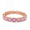 Summer 10mm Crystal Bangle For Women Gold Color Square Rhinestone Elastic Bracelets - Image 10