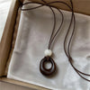 Resin Pendant Necklace with Irregular Open Geometric Shape - Image 3