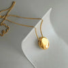 Metal Oval Pendant Necklace for Women Long Sweater Chain Charm Thin Chain Necklace Party Elegant Jewelry Gifts - Image 6