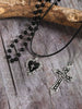 3pcs Vintage Gothic Style Black Pearl Flower Heart Cross Necklace Set, Y2K Necklace Jewelry Set For Women - Image 2