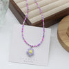 Beaded Daisy Choker Necklace Colorful Y2K Style - Image 11