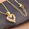 Love Heart Shape Spiral Design Pendant Necklace 3 Styles For Women Pave Shiny Crystal Zircon Copper Neck Jewelry Gifts - Image 4