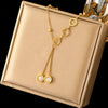 316L Stainless Steel Geometric Pendant Necklace with Colorful Crystal Accents - Image 9