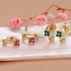 Stainless Steel Huggie Hoop Earrings for Women Mom Simple Gold Color Flowers Cartilage Piercing Earring Wedding Jewelry Gift - Image 1