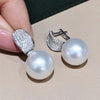 CZ Imitation Pearl Earrings for Women Silver Color Temperament Elegant Lady Earrings Wedding Party Jewelry - Image 5