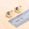 Blue Zircon Silver Jewelry Sets Bridal Gold Color Wedding For Women Earrings Rings Pendant Necklace Stone Bracelets Set - Image 6