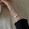 Silver Metal Bracelet for Women Men Vintage Handmade Hasp Bracelet Birthday Gift S - Image 3