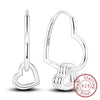 Silver Hoop Earrings Starlight Heart Butterfly Crystal Zircon Hoop Earrings For Women Girl Jewelry Gift - Image 25