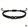 Handmade A-Z 26 Letter Heart Bracelet Woven Baided Rope Women Men Initials Name Adjustable Bangle Couple Lover Friends Jewelry - Image 19