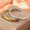 Korean Style Pentagram Sparkling Zircon Open Stainless Steel Bracelet,Women's Hand Accessories - Image 2