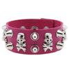 Wide PU Leather Skull Bracelet Punk Bracelet Adjustable Goth Cuff Bracelet Gothic Rivet Buckle Wristband For Women Men Jewelry - Image 8