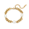 Elegant Style Stainless Steel Freshwater Pearl Bracelets Gold Plated Party Wedding Women Hand Jewelry - Image 13